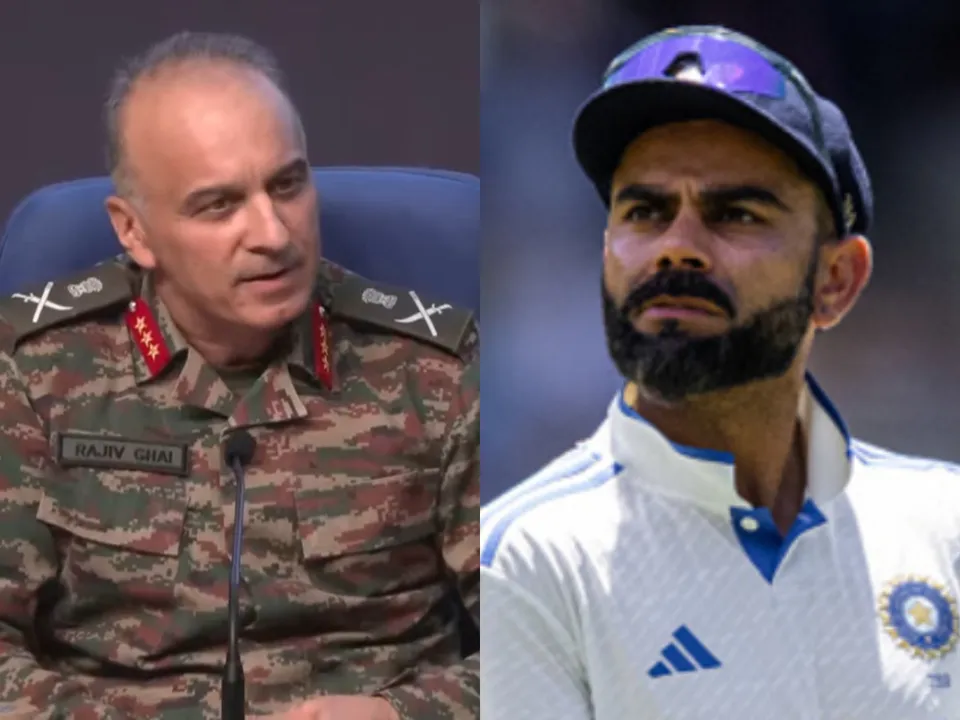 DGMO, Indian Armed Forces, LT General Rajiv Ghai and Former India skipper Virat Kohli 
