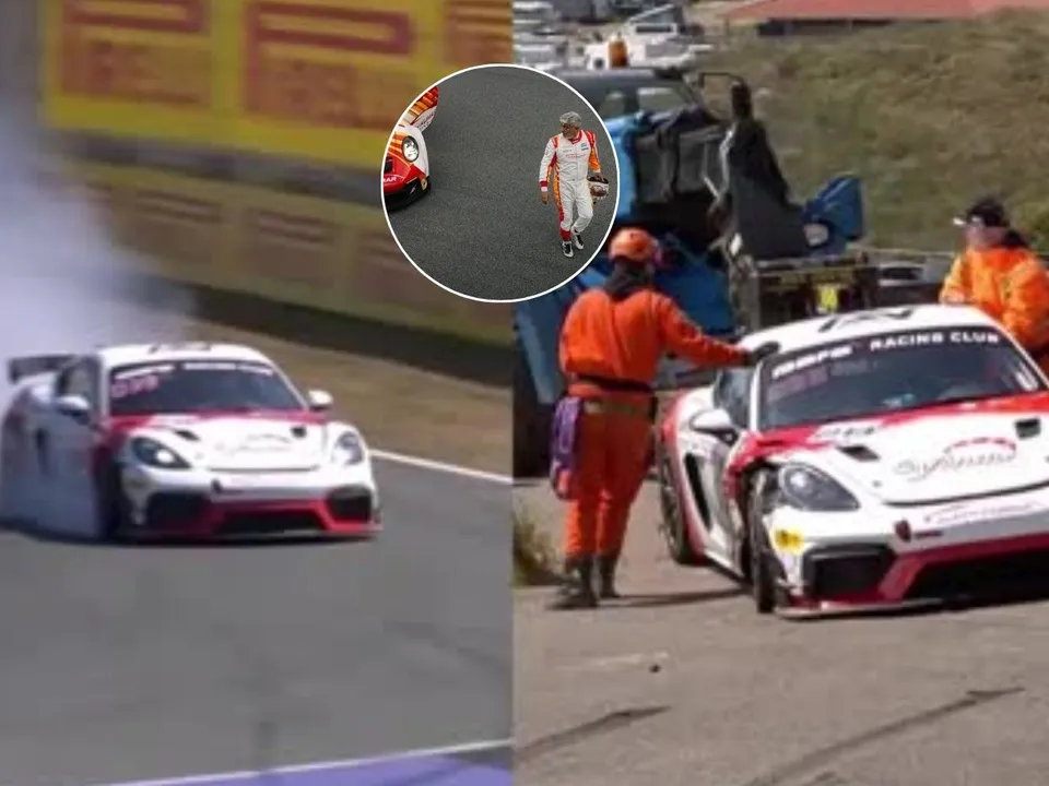 Indian actor Ajith Kumar gets away safely from major accident at GT4 race in Netherlands