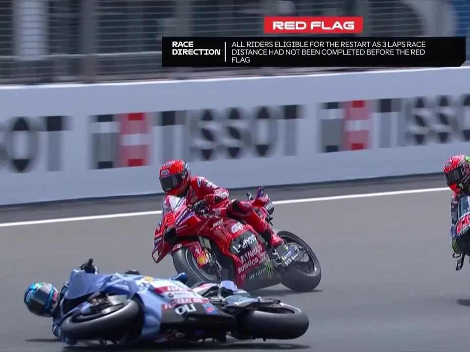 Alex Marqeuz Crash at British MotoGP