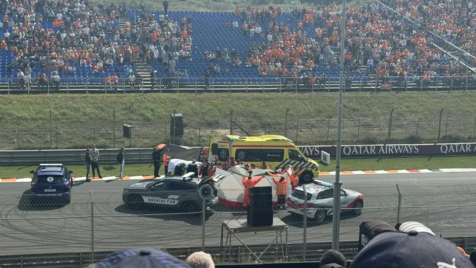 Dutch Grand Prix stunt crash 