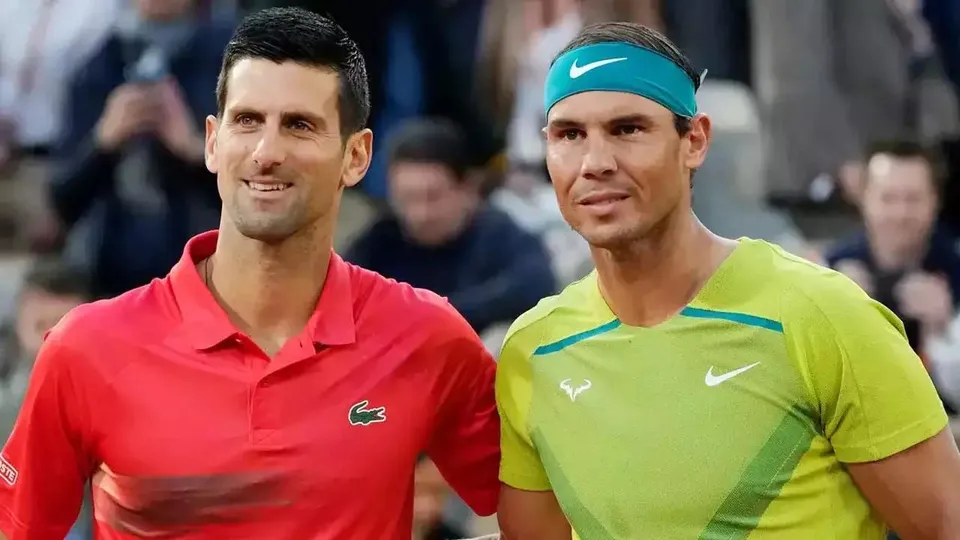Novak Djokovic with Rafael Nadal (Source: X)