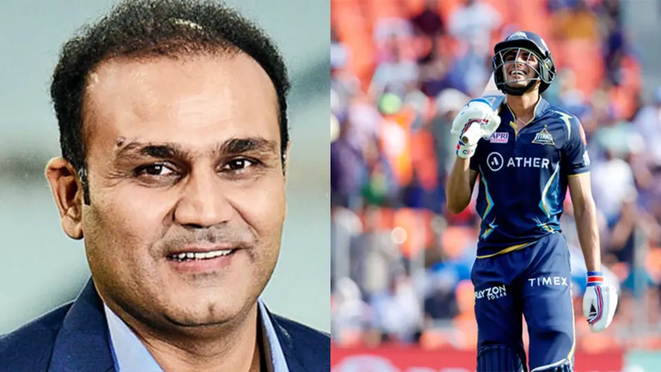 Shubman Gill and Virender Sehwag (File Photo: Internet) 