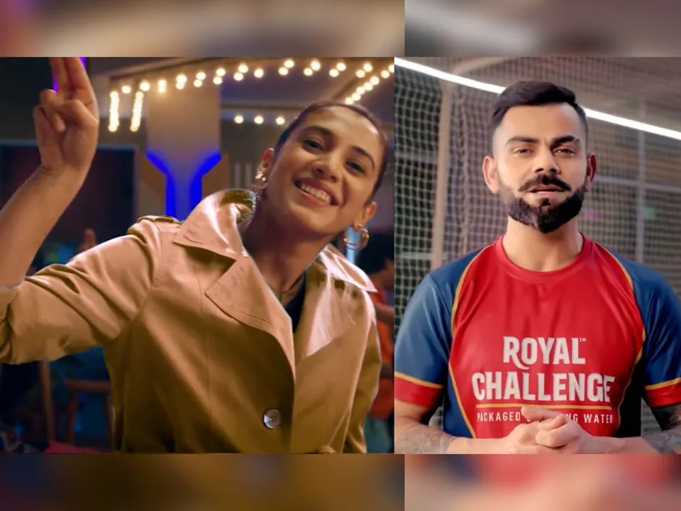 Smriti Mandana and Virat Kohli in the latest ad (Source: X)