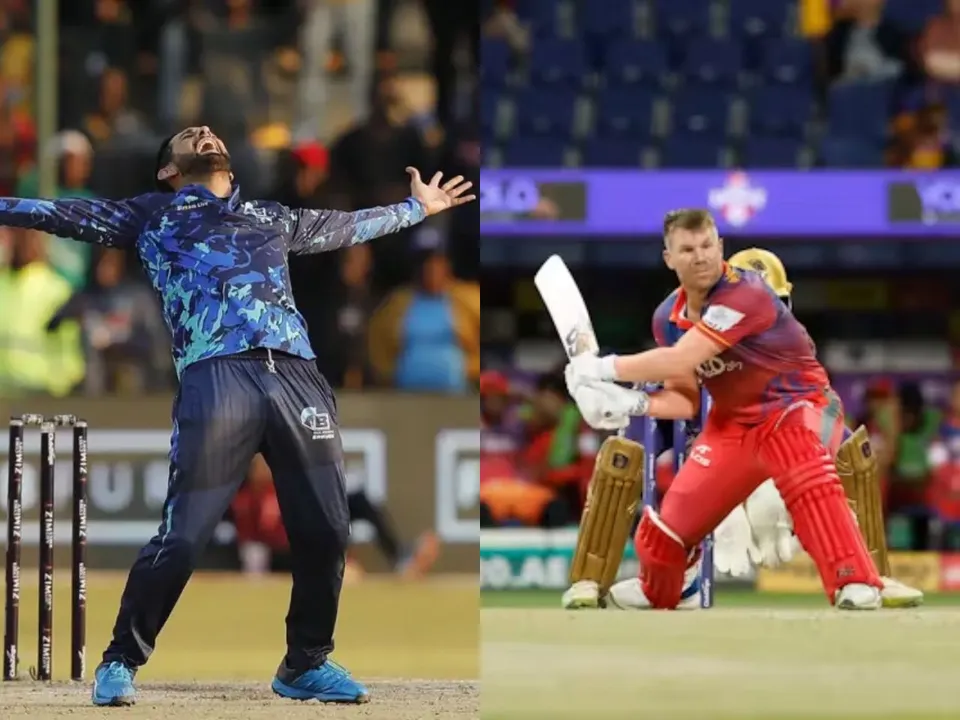 Sikandar Raza and David Warner