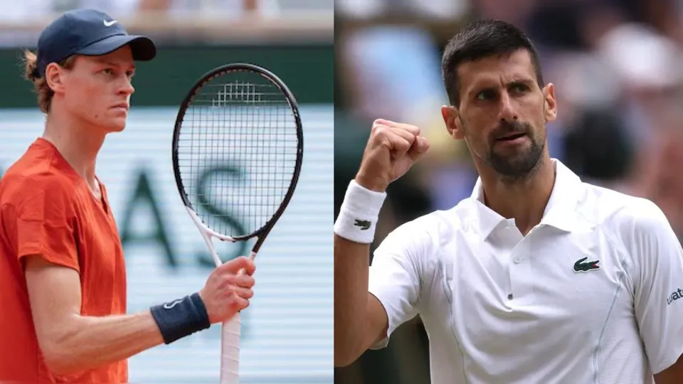 Jannik Sinner and Novak Djokovic (Source: X)