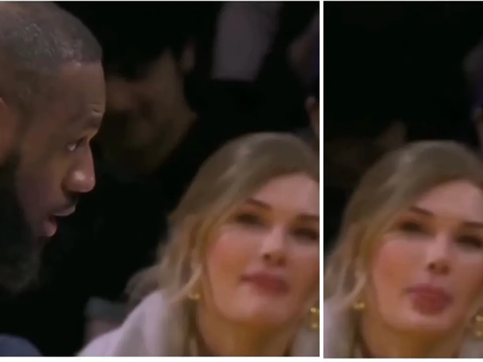WATCH: LeBron James' aura makes female fan bite her lips
