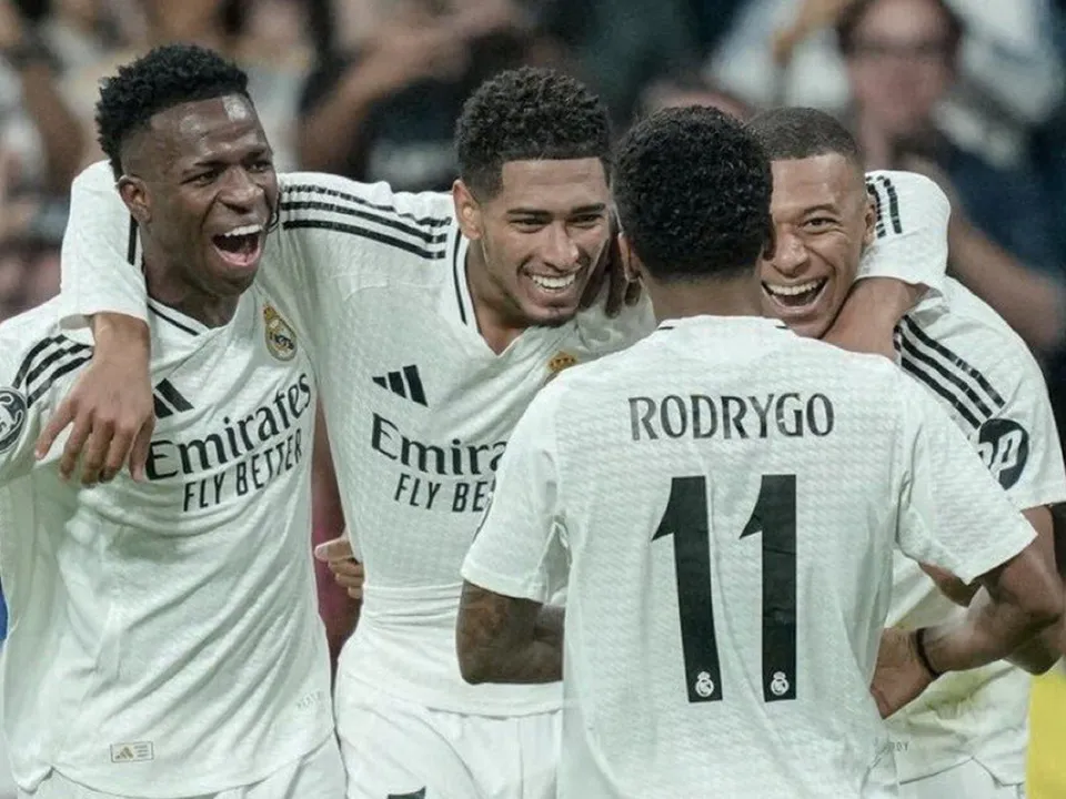 Kylian Mbappe, Rodrygo, Jude Bellingham and Vinicius Jr.