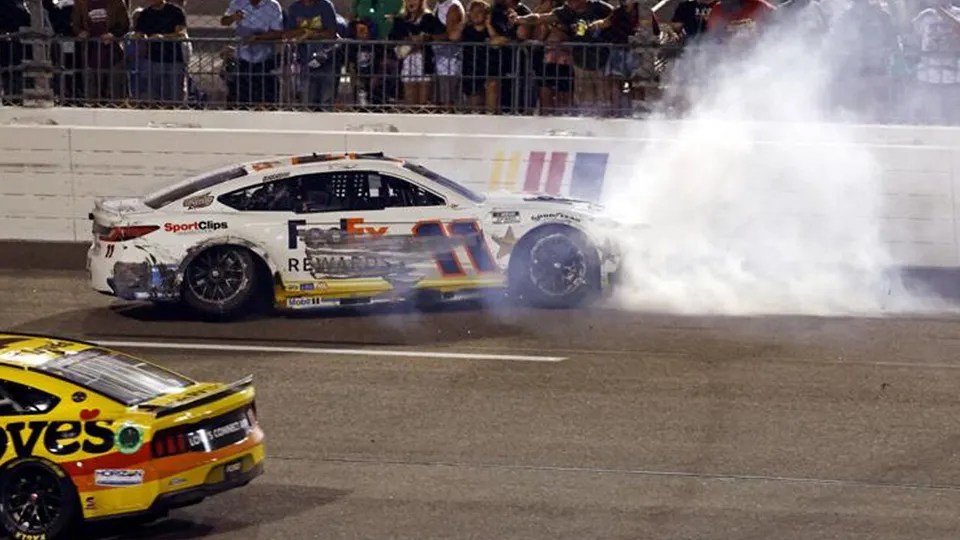 Controversial NASCAR finish 