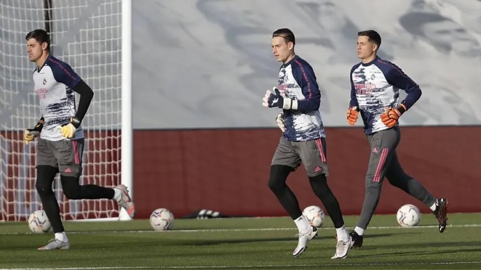 Thibaut Courtois and Andriy Lunin
