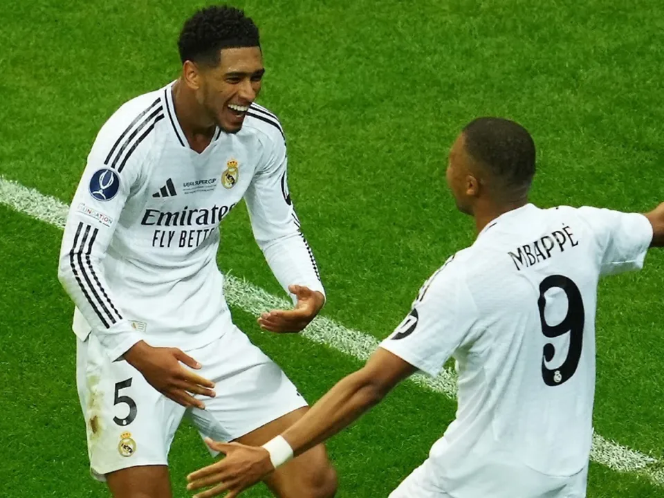 Jude Bellingham and Kylian Mbappe