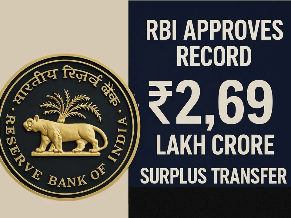 RBI Approves Record ₹2.69 Lakh Crore Surplus Transfer to Government for FY25