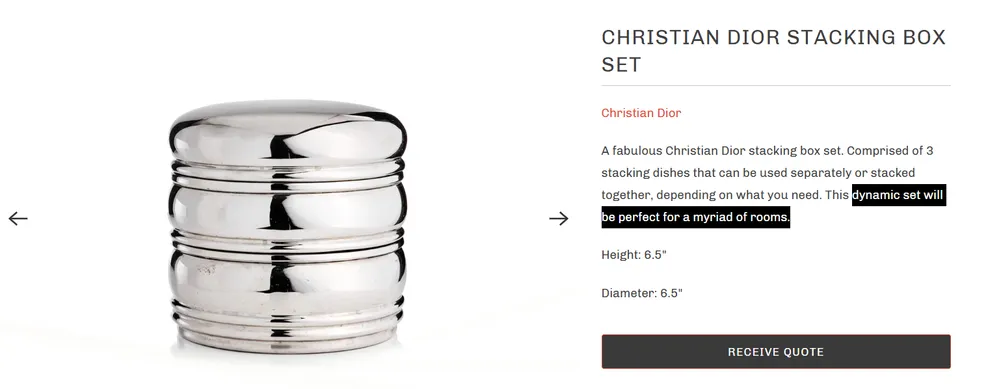 dior tiffin box
