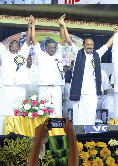பா.ஜ.க.வுக்கு எதிராக ஒற்றை அணி! -ஒத்திகை பார்த்த ம.ம.க. மாநாடு!