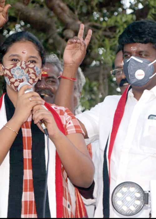 விராலிமலை! நெருக்கடியை சமாளிக்க அமைச்சரின் குடும்ப பிரச்சாரம்!