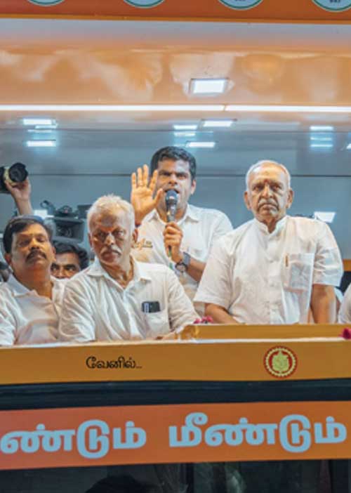 கலெக்ஷன் + கலவரம்! அண்ணாமலை பாதயாத்திரை விநோதங்கள்!