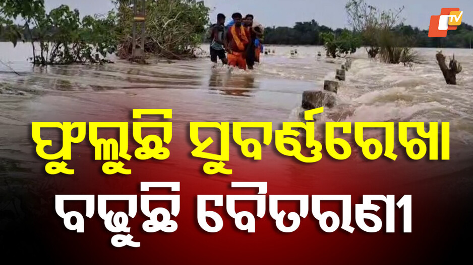 Rivers Rising:ଲଗାଣ ବର୍ଷା ଫଳରେ ଉବୁଟୁବୁ ହେଉଛି ଉତ୍ତର ଓଡ଼ିଶା , ସୁବର୍ଣ୍ଣରେଖା ଫୁଲୁଥିବା ବେଳେ ବଢୁଛି ବୈତରଣୀ