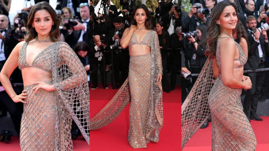 Alia Bhatt dazzles in Gucciās first-ever saree-inspired look at Cannes 2025