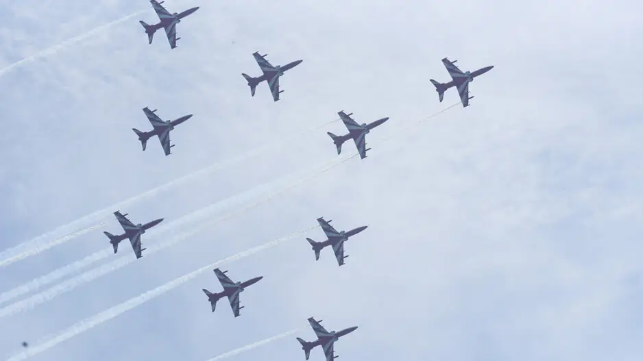 IAF Suryakiran Airshow in Bhubaneswar: Aerobatic stunts on display during rehearsal