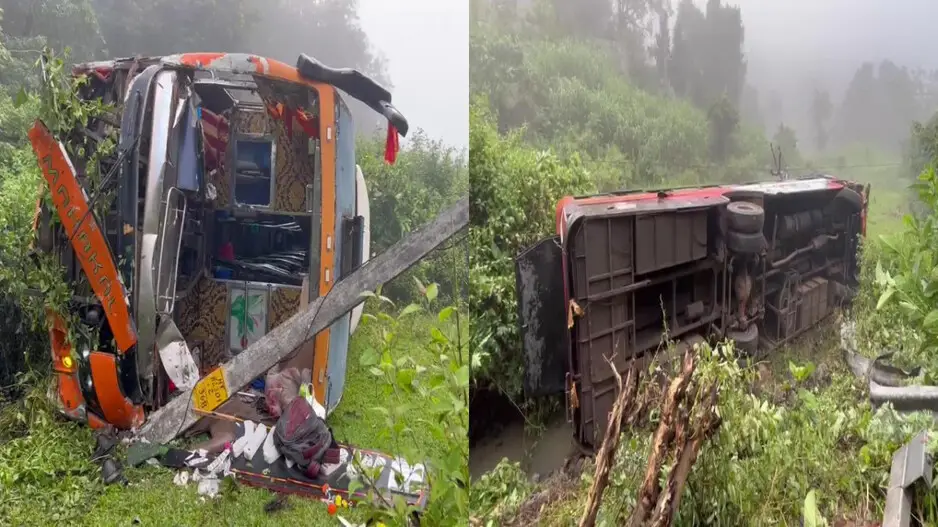 Bus accident on Ramgarh ghat in Odisha leaves over 20 injured