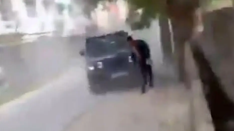 Online spat turns violent: Thar SUV rams man in shocking viral video
