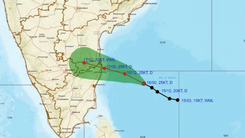 Depression over Bay of Bengal to cross between Puducherry and Nellore close to Chennai: IMD