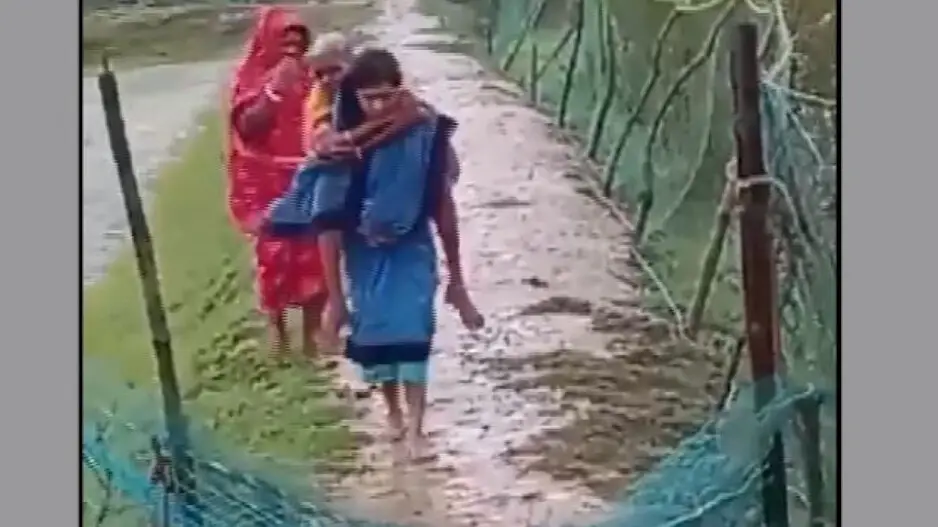 Cyclone Dana: ASHA worker wins praise for carrying elderly woman to cyclone shelter on shoulder; watch