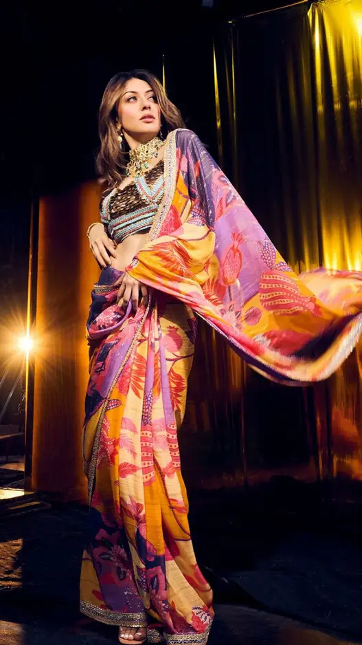 Hansika Motwani Radiates Elegance in Traditional Saree, See Pics