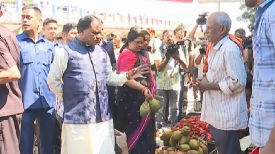 CM Mohan Majhi goes on shopping spree with wife on Diwali, bats for 'vocal for local'