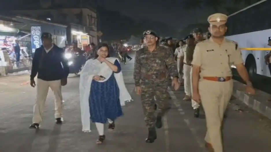 Flag march after political tension in Jajpur, 40 platoons police force deployed