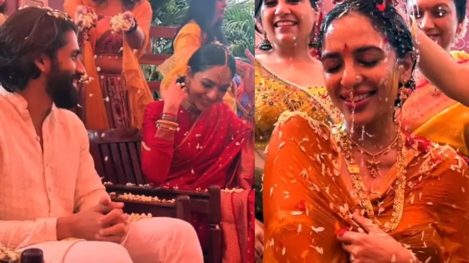 Naga Chaitanya and Sobhita Dhulipala's wedding celebrations begins; a peek into special moments from haldi
