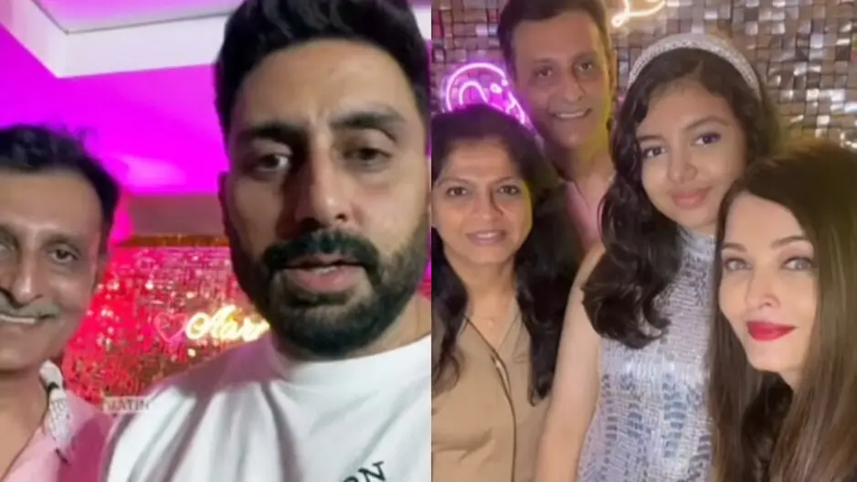 Viral video confirms Abhishek Bachchan’s presence at daughter Aaradhya’s birthday celebrations