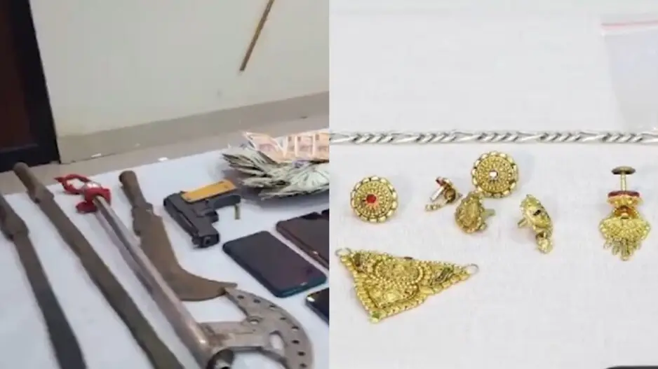 Nine members of dacoity gang arrested in Angul; gun and sharp weapons seized