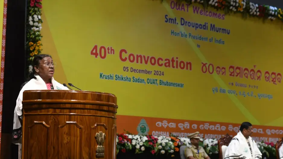 Climate change challenges to agriculture demand innovative solutions: Prez Murmu at OUAT convocation