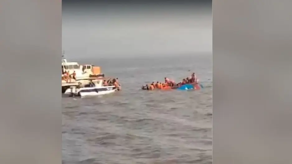13 dead, 99 rescued after Navy boat rams into ferry off Mumbai coast