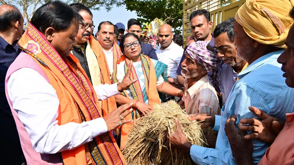 Odisha CM surveys rain-ravaged farmlands to assess crop damage