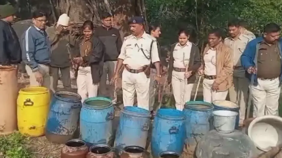 Huge amount of adulterated country-made liquor seized during crackdown in Ganjam