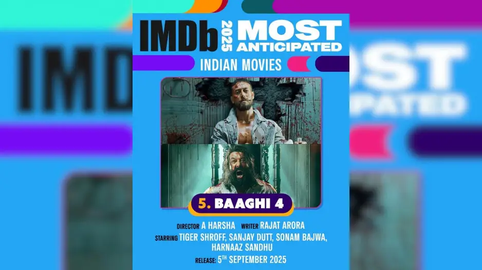 Tiger Shroff’s Baaghi 4 ranks among IMDB’s most anticipated Indian movies of 2025