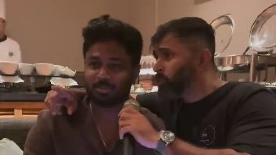 Star of the night- Sanju Samson turns singer during team India’s dinner party in Kolkata