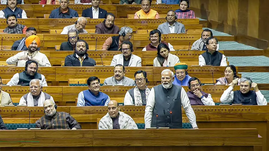 PM Modi takes '3 MPs of family' jibe at Gandhis, tears into AAP in LS speech