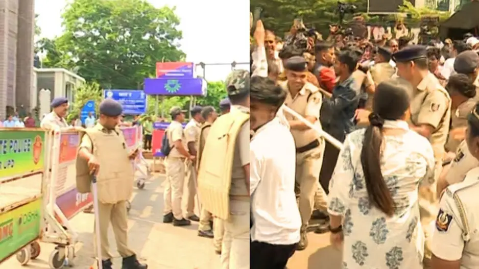 KIIT University protests: Youth congress burns Achyuta Samanta’s effigies, stages sit-in