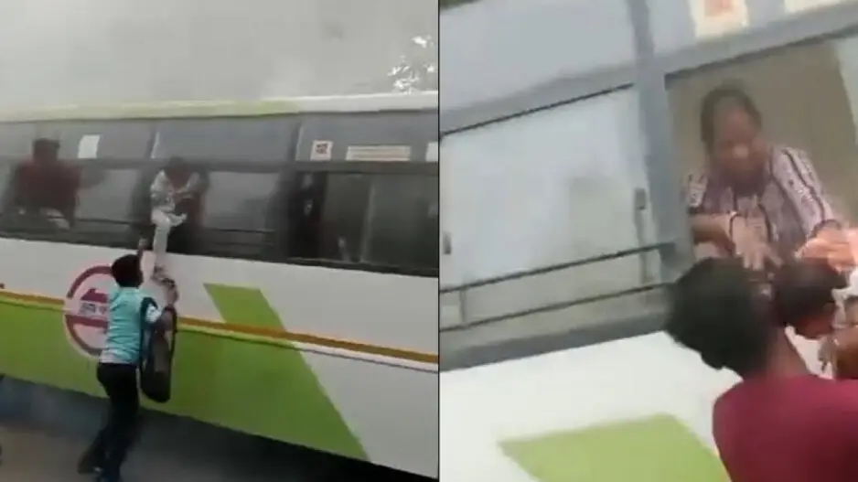 Mo Bus catches fire in Cuttack, passengers evacuated through windows as door jams