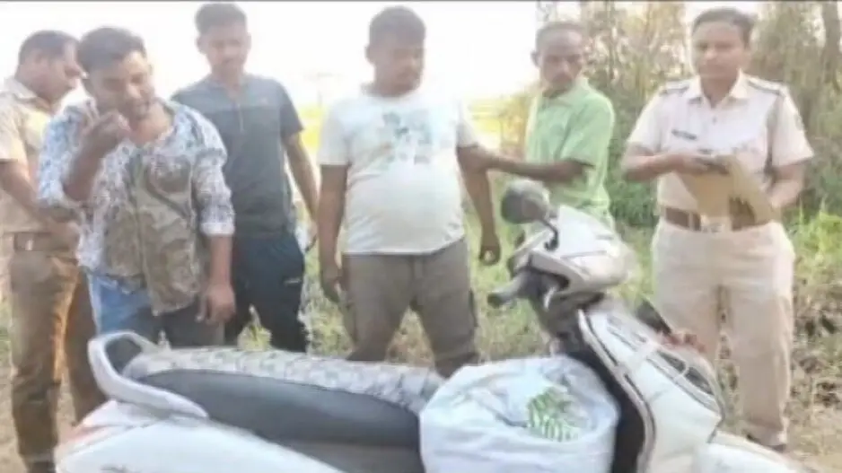 Odisha home guard smuggling cannabis on scooty arrested