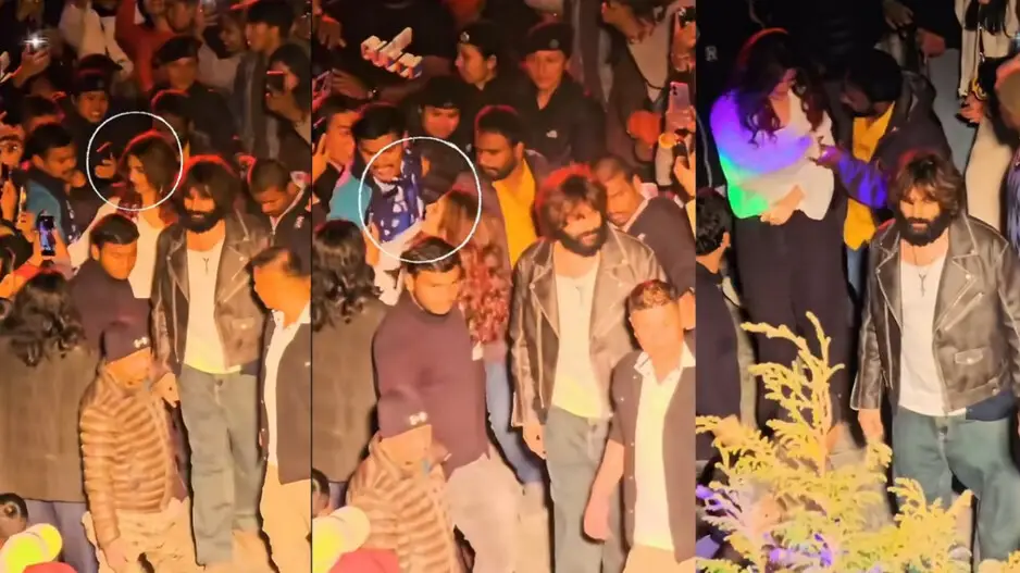 Sreeleela forcibly dragged into crowd by fan while Kartik Aaryan walks ahead, watch