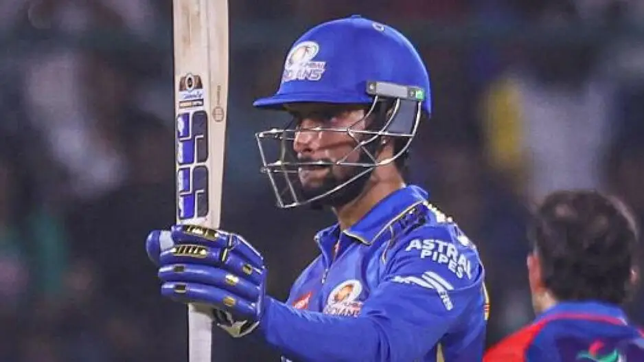 IPL 2025: Tilak Varma’s 59 propels Mumbai Indians to massive 205/5 against Delhi Capitals
