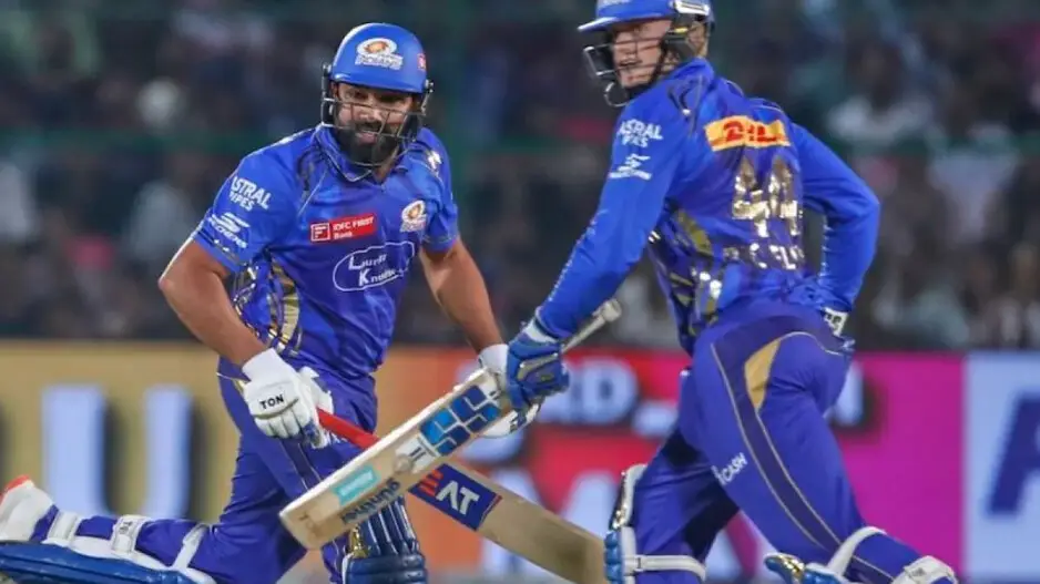 IPL 2025: Rohit, Rickelton take Mumbai Indians to 217/2
