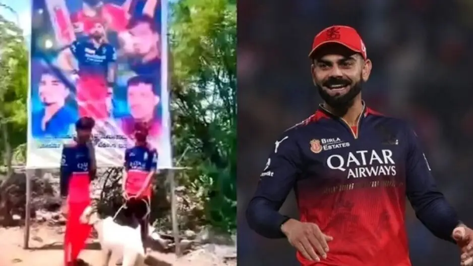 RCB fans sacrifice goat in front of Virat Kohli cutout after victory against CSK, 3 arrested