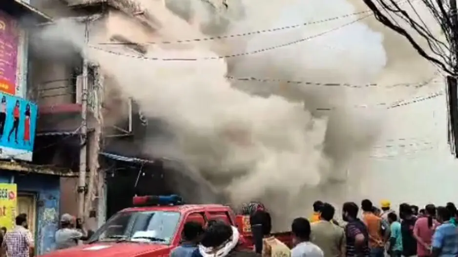 Massive fire reduces electrical appliance shop to ashes in Baripada, goods worth Rs 45 lakh destroyed