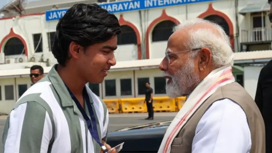 14-year-old Prodigy Vaibhav Suryavanshi receives PM Modi's blessings at Patna Airport