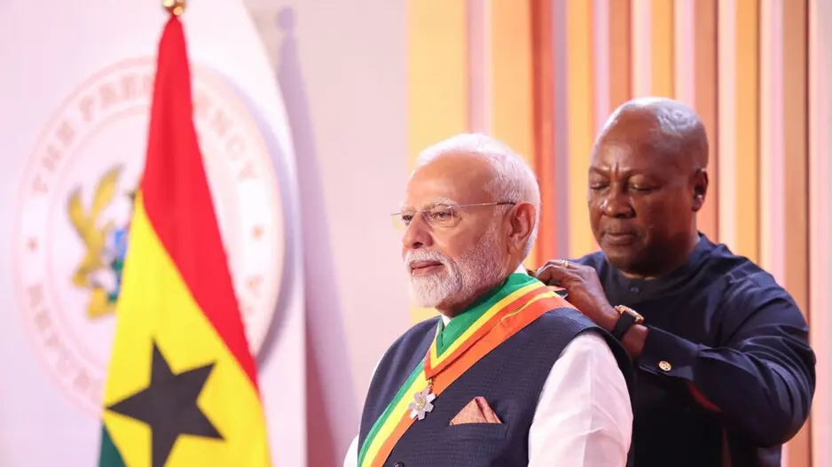 PM Narendra Modi conferred with Ghana's national honour