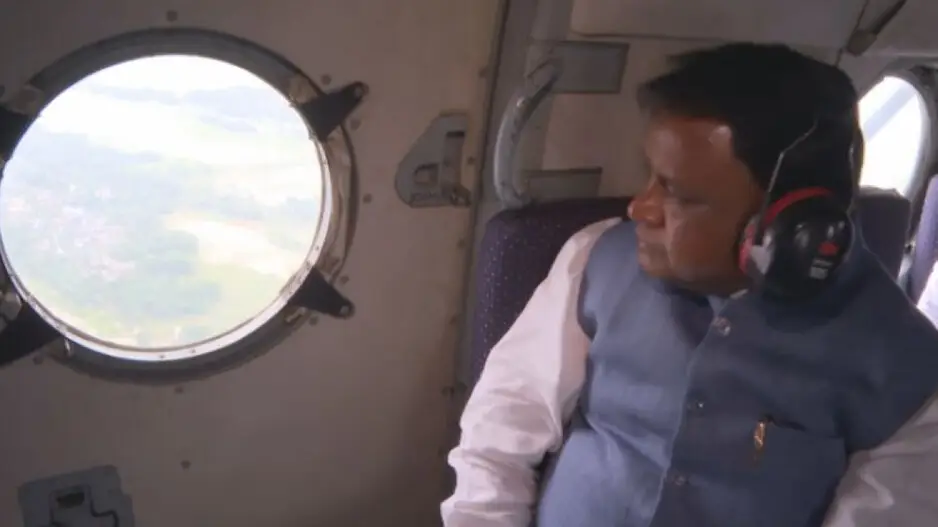 Odisha Flood: CM Mohan Majhi conducts aerial survey, reviews situation